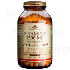 VITAMINA C 1500MG ROSE HIPS 90COM SOLGAR