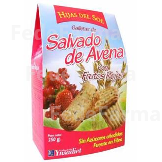 GALLETAS DE SALVADO DE AVENA CON FRUTOS ROJOS 250G YNSADIET