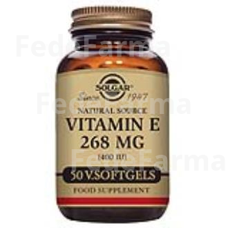 VITAMINA E 400IU (268MG) 50CAP.BLANDA VEG. SOLGAR