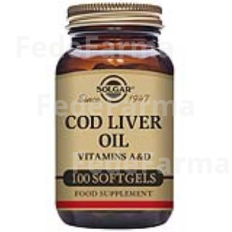 ACEITE HIGADO DE BACALAO (COD LIVER OIL)100CAP.B SOLGAR