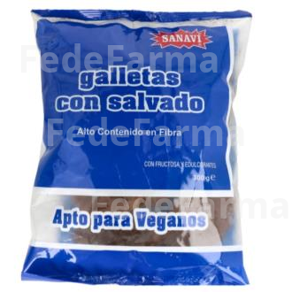 GALLETAS DIETETICAS CON SALVADO 300GR. S/A VEGAN SANAVI