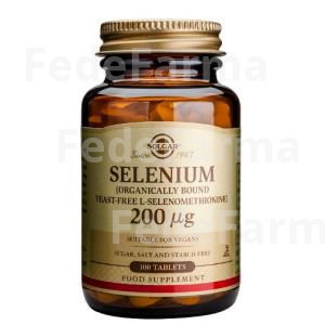 SELENIO 200MCG (SIN LEVADURA) 50COMP SOLGAR