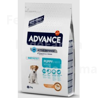 ADVANCE CANINE PUPPY MINI POLLO ARROZ 3KG.  ADVANCE VETERINARIA
