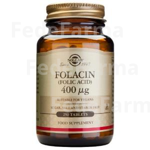 ACIDO FOLICO  400MCG. (FOLACIN) 100COMP SOLGAR
