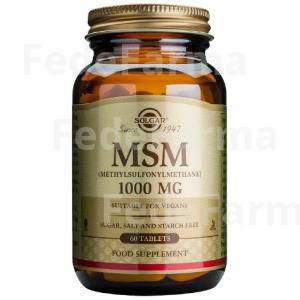 MSM (METILSULFONILMETANO) 1000MG. 60COMP. SOLGAR