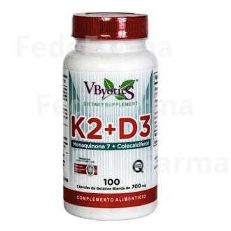 VITAMINA K2+D3 100PERLAS VBYOTICS