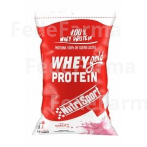 WHEY GOLD PROTEIN FRESA BOLSA 500GR. NUTRISPORT