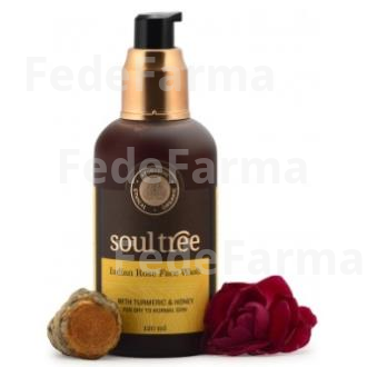 GEL LIMPIADOR FACIAL ROSAS Y CURCUMA 120ML. SOULTREE