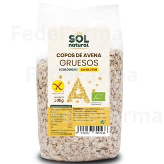 COPOS DE AVENA INTEGRAL GRUESOS 500GR. BIO SG SOLNATURAL