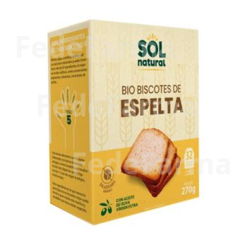 BISCOTES DE ESPELTA CAJA 270GR. BIO SOLNATURAL