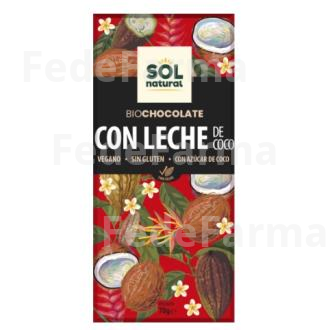 CHOCOLATE CON LECHE DE COCO TABLETA 70GR. BIO SOLNATURAL