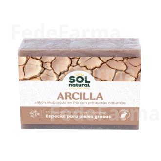 JABON EN PASTILLA  DE ARCILLA ACNE 100GR. SOLNATURAL
