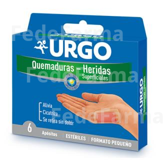 URGO QUEMADURAS 5X7CM 6 APOSITOS URGO