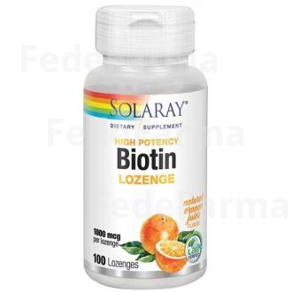 BIOTIN 1000MCG. 100COMP.SUBLINGUALES SOLARAY