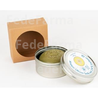 JABON EN PASTILLA ALEPO 24%+LAUREL+CAJA METALICA SAVON DU MIDI