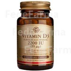 VITAMINA D3 2200UI (55MCG) 100CAP.VEG. SOLGAR