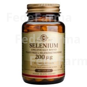 SELENIO 200MCG (SIN LEVADURA) 100COMP SOLGAR