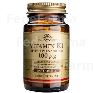VITAMINA K NATURAL 100MCG. 100COMP. SOLGAR