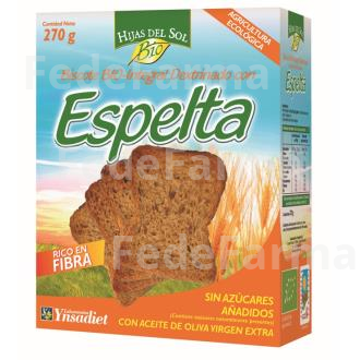 PAN DEXTRRINADO CON ESPELTA 270GR. HIJAS DEL SOL YNSADIET