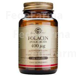 ACIDO FOLICO  400MCG. (FOLACIN) 250COMP SOLGAR