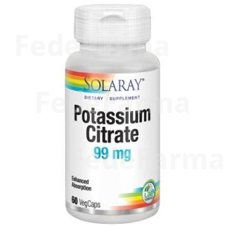 POTASIO CITRATO 99MG. 60CAP. SOLARAY
