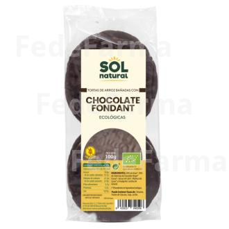 TORTAS DE ARROZ CON CHOCOLATE FONDANT 100GR. BIO SOLNATURAL