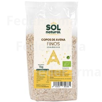 COPOS DE AVENA FAMILIAR FINOS INTEGRALES 1KG. BIO SOLNATURAL