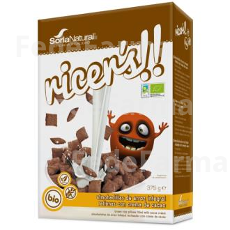 RICERS CEREALES CACAO Y AVELLANAS 375G BIO VEGAN SORIA NATURAL