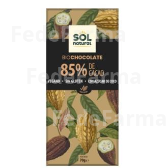 CHOCOLATE NEGRO 85% TABLETA 70GR. BIO SOLNATURAL