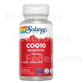 COQ10 UBIQUINOL 100MG. 30PERLAS SOLARAY