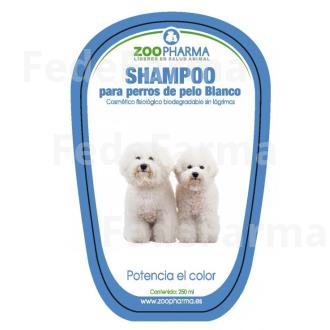 CHAMPU PELO BLANCO PERROS 250ML. ZOOPHARMA VETERINARIA