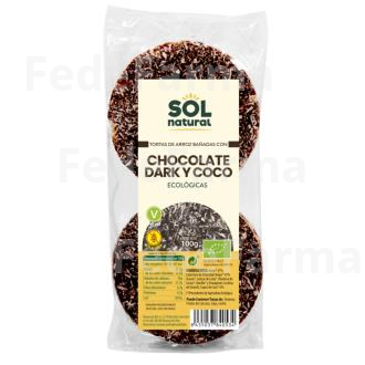 TORTAS DE  ARROZ CON CHOCOLATE NEGRO COCO 100G BIO SOLNATURAL