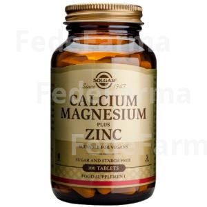 CALCIO MAGNESIO PLUS ZINC 100COM SOLGAR