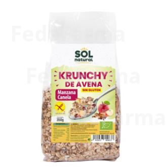 KRUNCHY AVENA MANZ-CANELA 350GR. SOLNATURAL