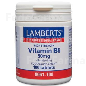 VITAMINA B6 50 MG. 100 COMP. LAMBERTS