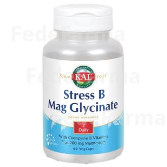 STRES B MAG GLYCINATE 60CAP.VEG. KAL SOLARAY