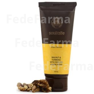 EXFOLIANTE FACIAL NUEZ, CURCUMA Y SANDALO 100GR. SOULTREE