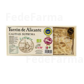 TURRON ALICANTE BIO 200GR. CHOCOLATES SOLE