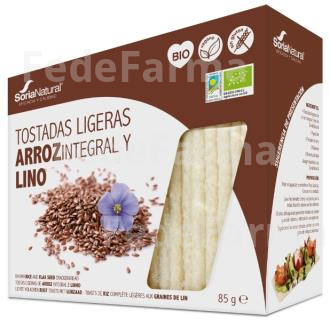 TOSTADAS DE ARROZ INTEGRAL Y LINO 85GR. BIO SORIA NATURAL