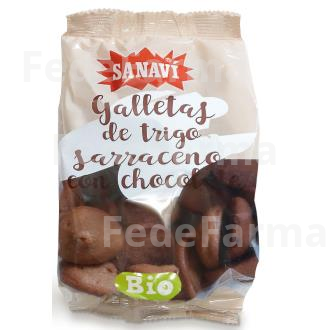 GALLETA DE TRIGO SARRACENO CON CHOCOLATE 200GR BIO SANAVI
