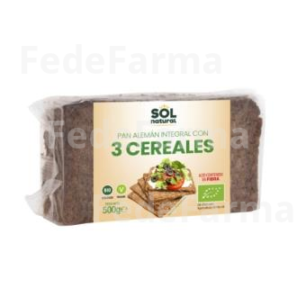 PAN ALEMAN TRES CEREALES 500GR. BIO SOLNATURAL