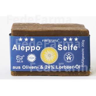 JABON EN PASTILLA ALEPO 24%+LAUREL 200GR. BIO SAVON DU MIDI