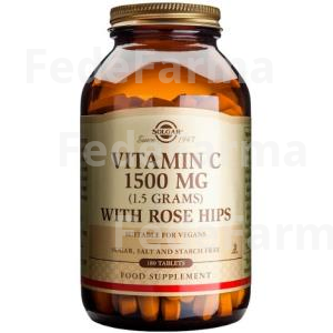 VITAMINA C 1500MG  ROSE HIPS 180 COMP. SOLGAR