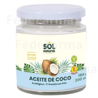ACEITE DE COCO VIRGEN EXTRA 200ML. BIO SOLNATURAL