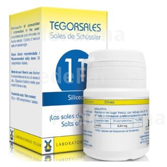 SAL SCHUSSLER SILICEA D12 TEGORSALES (Nº11) 350 COMP.20G TEGOR